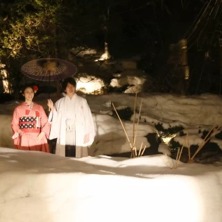 庭園からの入場