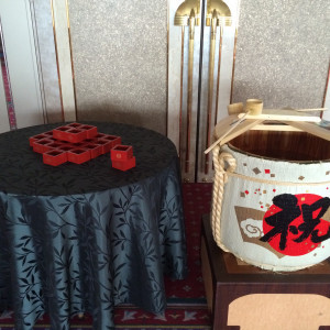 鏡開きの樽と升|429534さんのホテルオークラ京都の写真(325365)