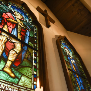 チャペルの十字架は木製でした。|430149さんのウイリアムモリス教会（営業終了）の写真(420621)