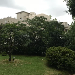 会場の庭