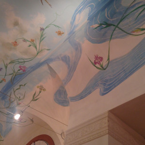 披露宴会場の天井の壁画|436679さんのオーベルジュ オー・ミラドーの写真(415664)