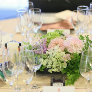 ゲストテーブル装花|436903さんのSHOZAN RESORT KYOTO(SHOZANリゾート京都)の写真(457462)