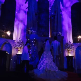 挙式でのプラネタリウム演出。