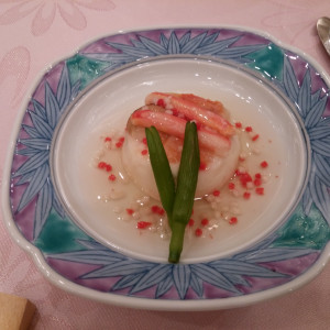 金目鯛と蟹の紅白あられあん|440037さんのホテル札幌ガーデンパレスの写真(367708)