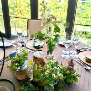 テーブル装花|441553さんのROKUSISUI KYOTO OKAZAKI（ロクシスイ キョウト オカザキ）（営業終了）の写真(462343)