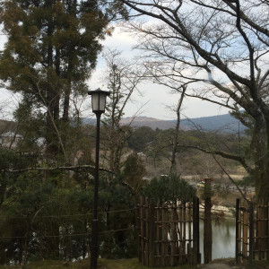 待合室から見える景色(奈良公園、若草山)|443669さんの奈良ホテルの写真(378858)
