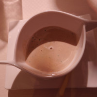 キノコのクリームスープ”カプチーノ仕立て”。奥深くて美味。