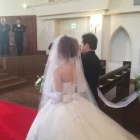 父とバージンロードを歩きます