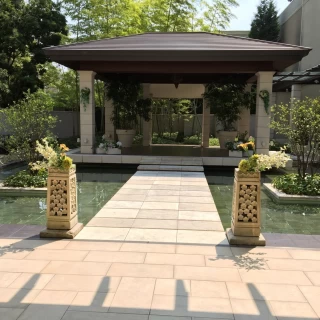 披露宴会場、水上ステージ