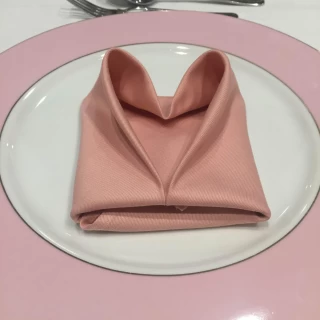 セットしたあったナフキンがハート型でかわいかった