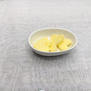 バターもハートにカットしてありました