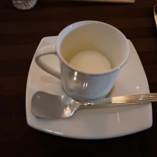 ゆずシャーベット さっぱりしていてお口直しになった