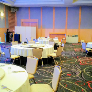 天井が高く下は絨毯張りで、the・ホテルの披露宴会場な印象。|453316さんの関西エアポートワシントンホテル(Fujita Kanko Group)の写真(616192)