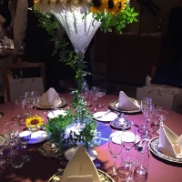 卓上装花と食器