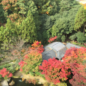 ブライダルサロンから見た茶寮|455489さんのザ・プリンス 京都宝ヶ池 （旧グランドプリンスホテル京都）の写真(415447)