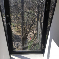 ブライズルームの窓からの景色、日比谷公園がみえる