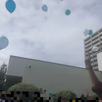 バルーンリリースの様子と風景です。