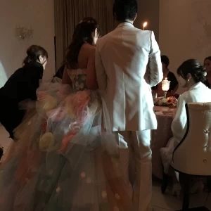 カラードレスの後ろ姿|461493さんのVilla de Rosa（ヴィラ デ ローザ）（営業終了）の写真(513497)