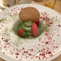 苺と抹茶のレアチーズ