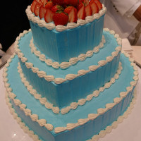 ブルーのウエディングケーキ