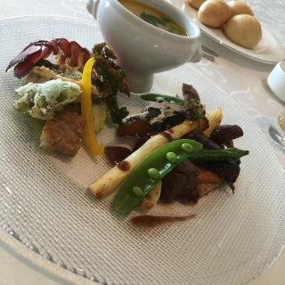 試食のメイン料理とってもおいしかったです