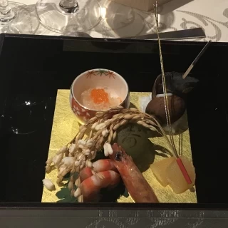 前菜。数の子やなますなど。