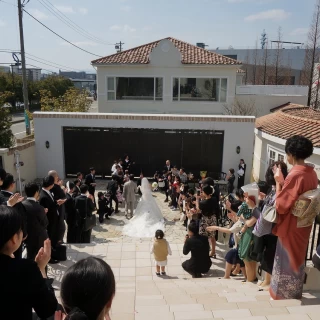 チャペルを出てからこの階段を下りるのがよかったです！