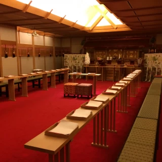 神前式の会場 前撮りに使用しました