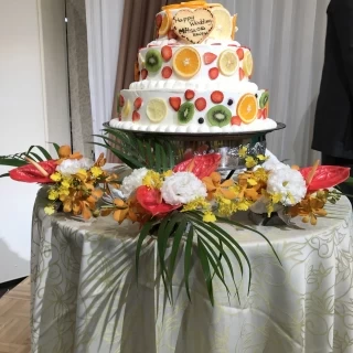ウエディングケーキが可愛かった！