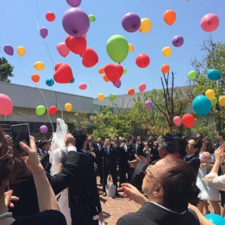 バルーンリリースも綺麗です