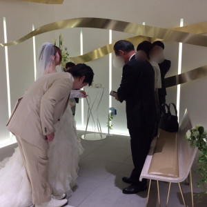 記念品贈呈|468351さんの小さな結婚式 大宮店の写真(459785)