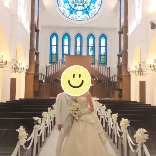 前撮りで撮った写真です。本番をイメージできました。