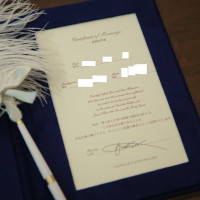 挙式中に記載する結婚証明書