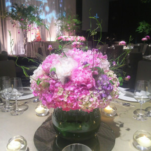 背の低い方のゲストテーブル装花|469288さんのフォーシーズンズホテル京都（Four Seasons Hotel Kyoto）の写真(459995)