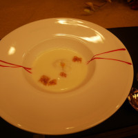 米のスープ 蛤 揚げ米 ふり柚子