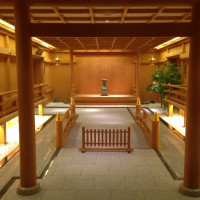 『慶雲殿』本殿までの渡り廊下遠景。普段は立入禁止とのこと