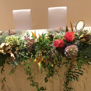 テーブルのお花もおしゃれ！|470973さんのゲストハウス リッチモンド（営業終了）の写真(675456)