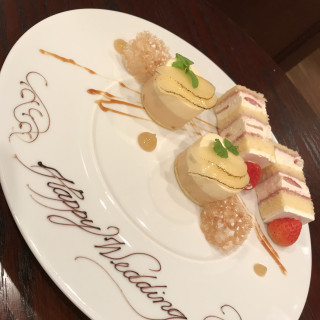 結婚式が終わった後に控え室に持ってきてくれたデザート