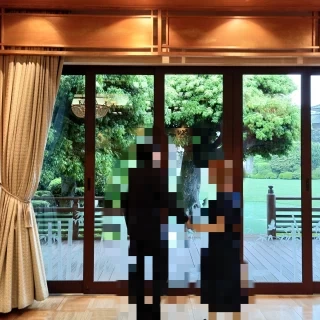 披露宴会場から見た景色