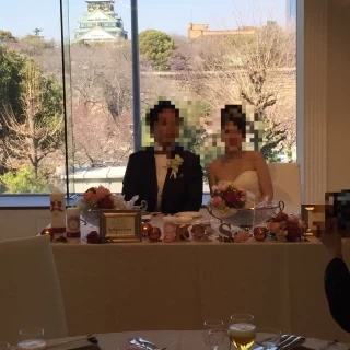 高砂のバックに大阪城