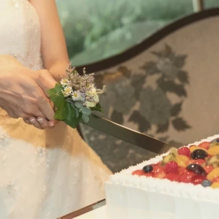 ケーキはフルーツたっぷりでカラフルにしました。