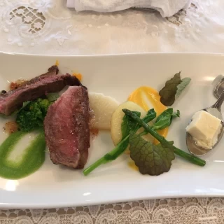 グリル実演によるステーキ