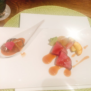 温かいオードブルとお肉