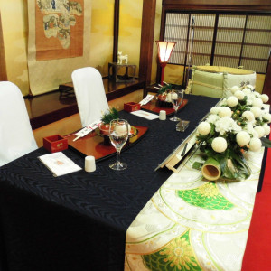 メインテーブル|476429さんの八坂神社 常磐新殿の写真(697746)