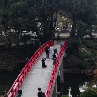 橋での撮影