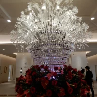 装花のシャンデリア