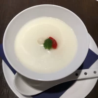 試食の杏仁豆腐