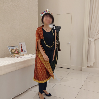 披露宴会場内にフォトスペースを設けました