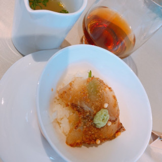 人気の鯛茶漬け。とても美味しいと好評でした。