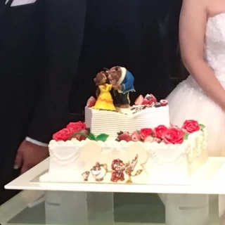 デザインをお願いした 美女と野獣のケーキ